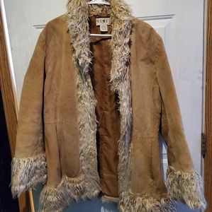 Brown fur coat